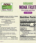 NOW Foods Monk Fruit Organic, 70 Packet