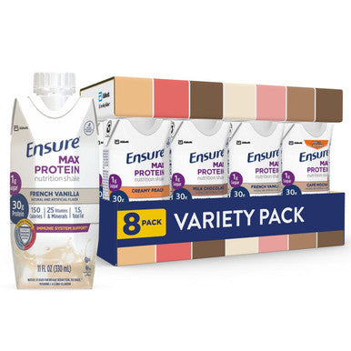 Ensure Max Protein Nutrition Shakes Variety Pack With 30G Of Protein & Max Protein Nutrition Shake With 30G Of Protein 1G Of Sugar