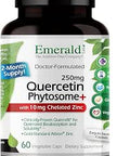 EMERALD LABS Quercetin Phytosome Plus Vegan Antioxidant and Immune Support Supplement Contains Quercetin and Zinc 60 Vegetable Capsules (60Day Supply)