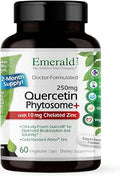 EMERALD LABS Quercetin Phytosome Plus Vegan Antioxidant and Immune Support Supplement Contains Quercetin and Zinc 60 Vegetable Capsules (60Day Supply)