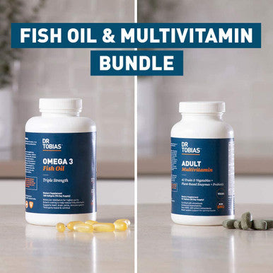Dr. Tobias Omega 3 Fish Oil and Adult Multivitamin Includes Probiotics and PlantBased Enzymes Promoting Overall Health Made with Wholefoods