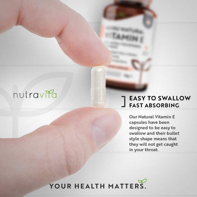 Vitamin E 400Iu D Alpha Tocopherol 100% Natural Vitamin E 90 Vegan Capsules Highly Absorbable 3 Month Supply Protects Cells From Oxidative Stress Made In The Uk By Nutravita