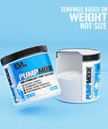 EVL PumpMode Nitric Oxide Supplement - Nitric Oxide Booster Pump Pre Workout Powder with Glycerol and for Muscle Recovery Growth and Endurance - Stim Free Pre Workout Drink (Blue Raz)