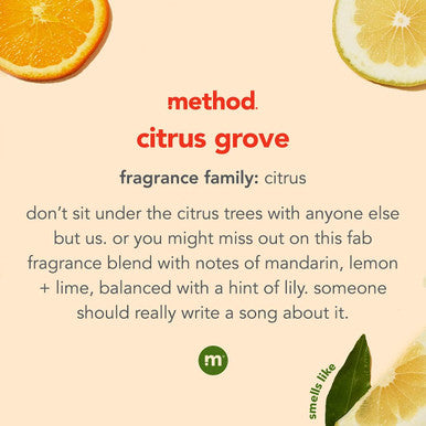 Method Gel Dish Soap Citrus Grove Biodegradable Formula Tough on Grease 18 Fl Oz (Pack of 1)