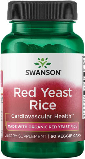 Swanson Made with Organic Traditional Red Yeast Rice 600 Milligrams 60 Veg Capsules