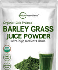 Micro Ingredients Organic Barley Grass Juice Powder 10 Ounce Cold Pressed US Grown Rich in Immune Vitamin Fibers Minerals Antioxidants and Protein Support Immune System and Digestion Vegan