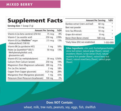 Ionic Fizz Calcium Plus by Pure Essence - Perfect Calcium/Magnesium Ratio with Vitamin A, B, C, D and Potassium Strong Bones - Mixed Berry - 14.82 oz