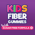 Nature'S Nutrition Kids Fiber Supplement Gummies - No Sugar Added 4g Prebiotic Plant-Based Fiber Blend to Support Kids Regularity Digestive Health & Immune Support - Vegan Raspberry Flavored Gummy Bears - 60 Gummies