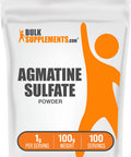 Bulksupplements.Com Agmatine Sulfate Powder - Supplement For Nitric Oxide Production - Unflavored, Gluten Free - 1000Mg Per Serving, 100 Servings (100 Grams - 3.5 Oz)
