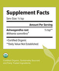 Banyan Botanicals Organic Ashwagandha Powder Withania Somnifera For Vitality, A Healthy Immune System, Stress Relief, More* 1/2Lb Non-Gmo Sustainably Sourced Vegan Ffl