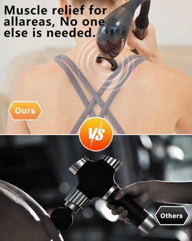 Massage Gun With Extension Handle, Back Massager For Pain Relief Deep Tissue, Multifunction Massage Gun For Body Massage