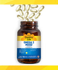 Country Life Omega 3 Mood 2000Mg Fish Oil With Epa & Dha 180 Softgels Certified Gluten Free