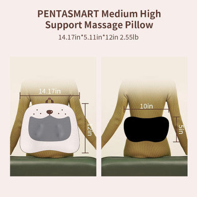 Rabbit Massage Pillow 3D, Acupressure Back Massager, Portable Full Body Heating Massage Pillow, Suitable For Back, Neck And Shoulders, Lightweight, Suitable For Young And Middle-Aged People