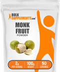 BulkSupplements.com Monk Fruit Powder - Monk Fruit Sweetener, Sugar Substitute for Baking - Pure & Gluten Free, 2g per Serving, 250g (8.8 oz) (Pack of 1)