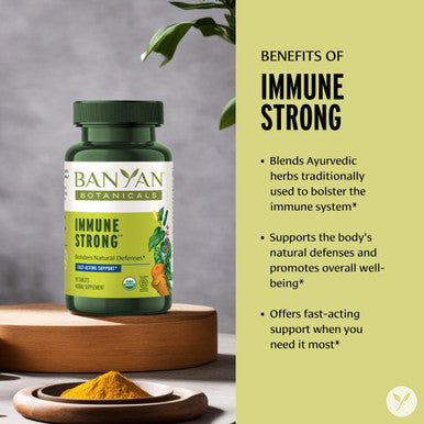 Banyan Botanicals Immune Strong Organic Supplement With Turmeric & Tulsi Ayurvedic Immune Formula That Supports The Body'S Natural Defenses* 90 Tablets Non-Gmo Sustainably Sourced Vegan