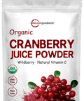 Sustainably US Grown, Organic Cranberry Juice Powder (Wild Cranberry Supplements Cold Pressed), 8 Ounce, Enhance Urinary Tract Cleanse & Prostate Health, Water Soluble and Pet Friendly