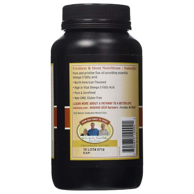 Barlean's Eye Remedy 16Oz Fresh Flaxseed Oil Softgels From Cold Pressed Flax Seeds 250Ct