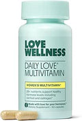 Love Wellness Daily Love Multivitamin for Women Supports Energy Cortisol Immune Health Stress Relief and PMS Complete with Vitamin D C Iron Calcium Zinc and Biotin Magnesium 60 Count