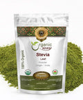 Organic Way Stevia Leaf Powder (Stevia Rebaudiana) Kosher & USDA Vegan NonGMO & Gluten Natural Sweetener 100% Raw from India (1/2LBS / 8Oz)