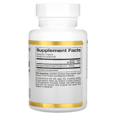Bee Propolis 2X Potency, Concentrated Extract 500 Mg, Equivalent To 1000 Mg Of Natural Propolis, Support Immune Health & Vitality*, 90 Veggie Capsules, See 3Rd Party Test Results