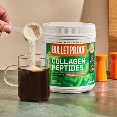 Bulletproof Unflavored Collagen Protein Powder, 18G Protein, 17.6 Oz, Grass Fed Collagen Peptides And Amino Acids Gut Health Collagen Protein, Unflavored, 14 Oz, 2 Billion Cfu Probiotic
