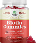 Natural Biotin Gummies For Hair Growth - Biotin Vitamins Hair Skin And Nails Gummies For Women And Men - Biotin Hair Growth Vitamins For Women With Pantothenic Acid And Biotin Hair Gummies