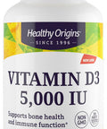 Healthy Origins Vitamin D3 5, 000 IU (Non-GMO), 360 Softgels