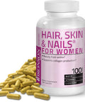 Bronson Hair, Skin & Nails With Biotin Extra Strength Vitamin Supplement For Women, 100 Capsules