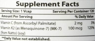 Best Naturals MK-7 Vitamin K2 100 mcg 120 Vcaps