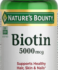 Nature'S Bounty Biotin 5000 Mcg Caps 72 Ct