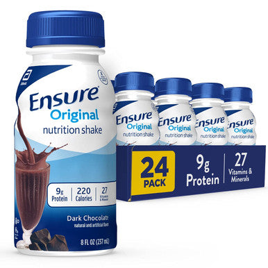 Ensure Original Dark Chocolate Nutrition Shake | Meal Replacement Shake | 24 Pack & Plus Nutrition Shake With 16 Grams Of Protein Meal Replacement Shakes Strawberry