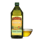 Pompeian Light Taste Olive Oil - 32 fl oz | Olive Oil for High Heat Cooking - Light Flavor for Baking and Sauteing - High Smoke Point