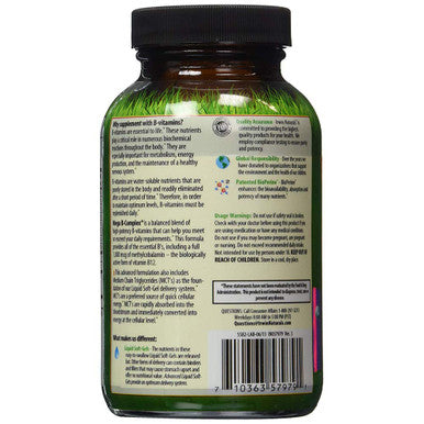 Irwin Naturals Mega B-Complex Vitamin B With Quick Energy Mct'S (60 Softgels) Bundle With A Lumintrail Pill Case