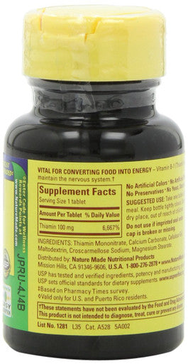 Nature Made Vitamin B Mg Tablets 100 Multi