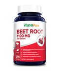 Beet Root 1100 mg 200 Veggie caps (Vegan, Non-GMO & , Made with Organic Beet Root Powder)