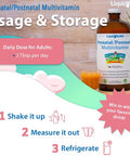 Liquidhealth Prenatal/Postnatal Multiple Liquid Women's Multivitamin with Real Folate - Pre & Postnatal Vitamins for Before During After Pregnancy - Vegan Sugar- Non GMO Great Taste (32 oz)