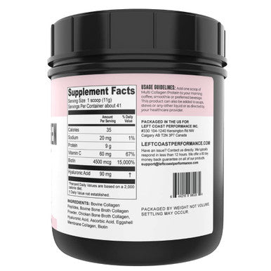 Left Coast Performance 2lb Pure Bone Broth and 1lb Multi Collagen Powder