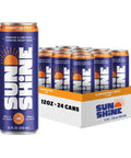Sunshine Sparkling Energy Drink, Variety Pack with Daily Essential Vitamins, 360mg of Electrolytes, 70mg of Natural Caffeine, 12 Fl Oz (Pack of 12)