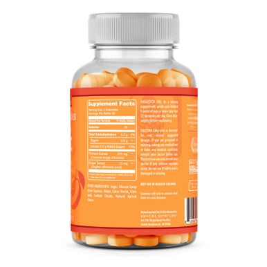 Amazing Formulas Turmeric Curcumin 270 Mg With Ginger Supplement | 12 Mg Per Serving | 120 Gummies | Apricot Flavor | Non-Gmo | Gluten-Free | Made In Usa