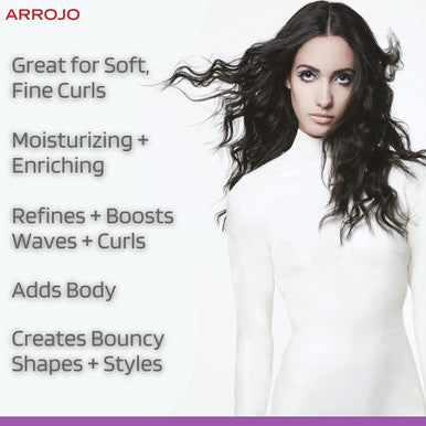 ARROJO Curl Enhancer Curly Hair Gel for Soft, Fine Curls - Curl Gel w/ Amino Acids, Oat Proteins Curl Enhancing Hair Products to Add Shapely Spring Wavy & Curly Hair Products (5.1 oz)
