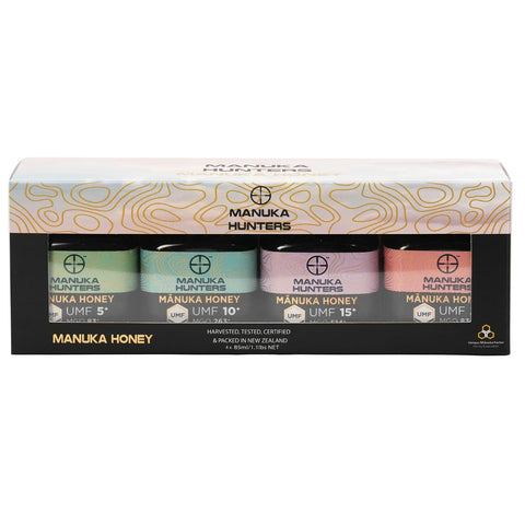Manuka Hunters UMF 10+/MGO 263+ Certified New Zealand Manuka Honey - 100% Pure Natural Sweetener - Gluten, Dairy Free - Ideal for Tea, Coffee, Smoothies, and Baking - Sustainable - 8.8oz/250g Jar