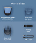 Norelco Philips 100% Waterproof Beard Trimmer 3000 Series With Self-Sharpening Blades 40 Adjustable Beard Trimmer Length Settings & Two Lift&Trim Combs Usb Charging Bt3620/40