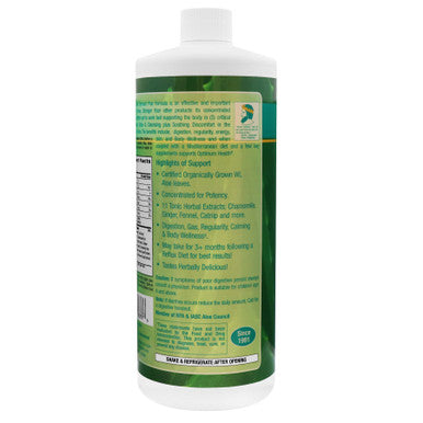 Aloe Life - Stomach Plus Formula, Fast-Acting Tonic for Children, Adults, & Seniors, Supports Healthy Digestion & Helps to Soothe Gas, Bloating, & Nausea, Aloe Vera Concentrate, Gluten-Free (32 oz)