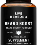Live Bearded Beard Boost Beard Growth Vitamins for Men 60Day Supply Biotin 5000mcg Collagen Silica and FoTi Root Made in USA Supports Thicker Stronger Beard and Scalp Hair Growth