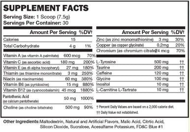Morning Buzz Energy Drink Powder - Energy Boost Drink Mix - Sugar- Energy With Antioxidants - Morning Kickstart And Sports Nutrition Endurance Product - 30 Servings, Blue Raspberry, 8 Ounces