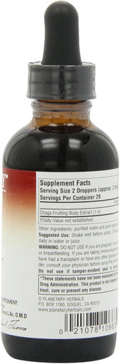 Planetary Herbals Chaga Liquid Full Spectrum Nutritional Supplement, 2 Fluid Ounce