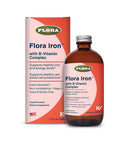 Flora - Iron with B-Vitamin Complex, Helps Maintain Healthy Iron Levels, Non-Constipating, Highly Absorbable Vitamin-B & Iron Supplement, Vegan, Yeast and Gluten Free, 7.7-oz. Glass Bottle