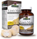 Nature'S Answer Lions Mane Mushroom Powder 1500 mg 90-Capsules | Brain Mushroom Supplement | Promotes Focus Memory Mental Clarity | Vegan Non-GMO | Single Count