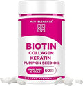 Biotin Supplement 10000mcg with Collagen Peptides Keratin and Pumpkin Seed Oil for Hair Skin and Nails Hair Growth Supplement for Women and Men Biotin and Collagen Supplements for Hair Loss