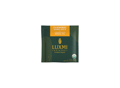 Luxmi Estates - Turmeric Time-Out - Organic Ginger Turmeric Tea - 90 Tea Bags (15ct x 6 Pack) | With Organic Turmeric Ginger Cardamom Black Pepper | Great for Immunity and Healthy Response to Inflammation